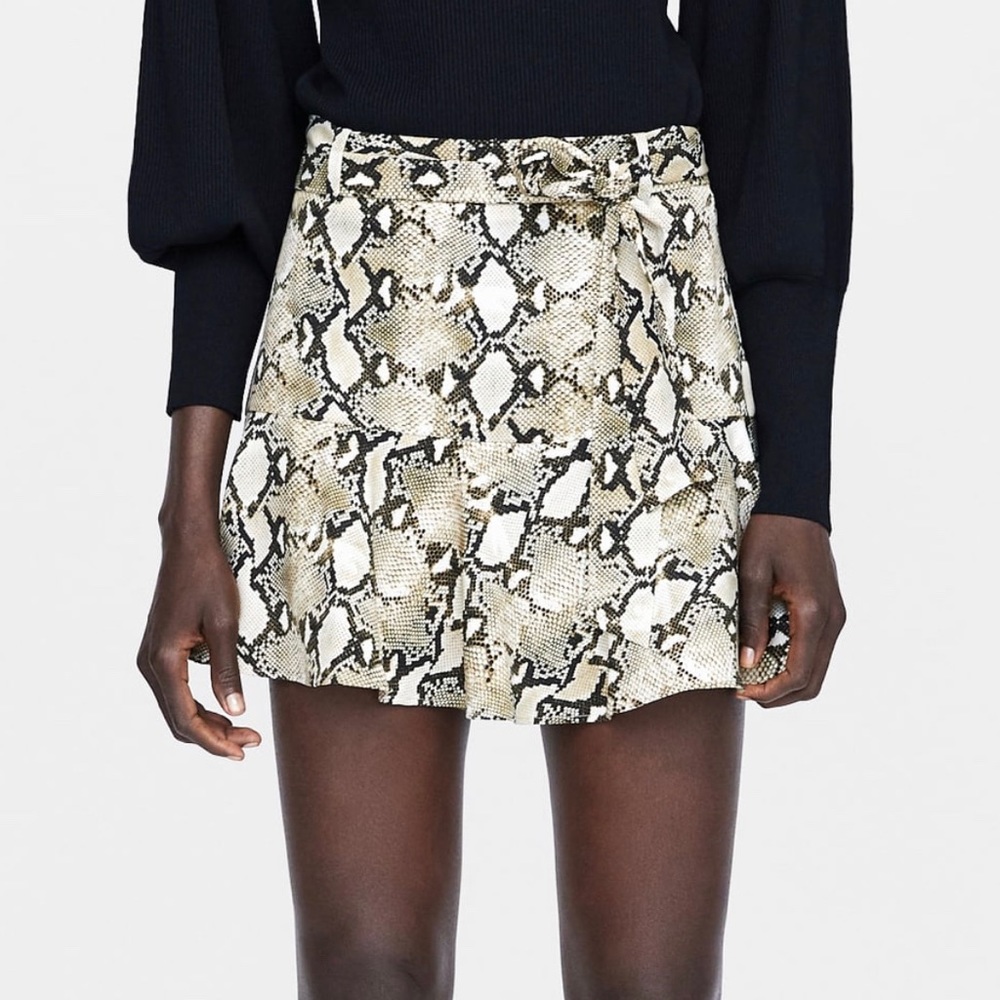 Zara Snake Print Skort